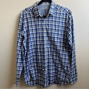 TED BAKER London plaid Shirt Mens Button down Long Sleeve Size 4= neck 16